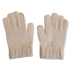 Ladies Short Winter Gloves Acrylic Faux Pearls